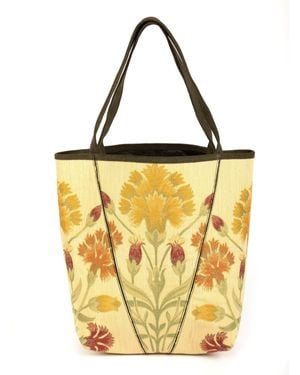 SJW BAGS LONDON Ottoman Carnations Tote - Yellow