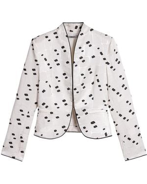 Nocturne Printed Tailored Jacket - White