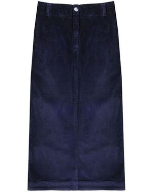 Rave on Trend Corduroy Skirt - Blue