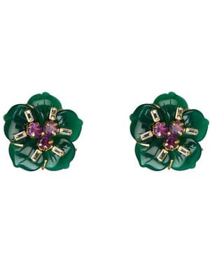 Bounkit Cordelia Studs Clip On - Green