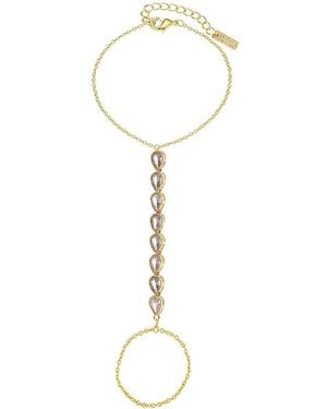 Adriana Pappas Designs Crystal Rain Hand Bracelet - Metallic