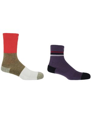 Peper Harow - Made in England Mauve & Coral Luxury Sports Socks Bundle - Blue