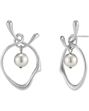 Tami&Tami Heradi Wave Pearl Earrings - Metallic
