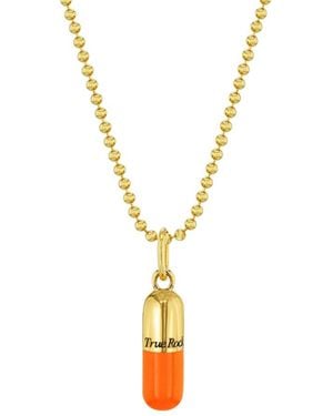 True Rocks Small & Plated Small Pill Pendant - Metallic