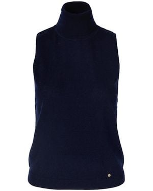 tirillm Alicia Sleeveless Merino Wool Top - Blue