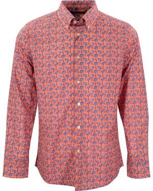 lords of harlech Morris Flamingos Coral - Red