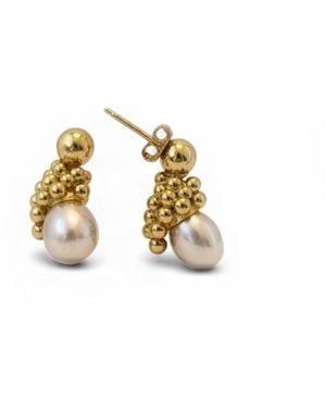 Martina Rozenberg Smira Jewelry Pearl Cascade Earrings - Metallic