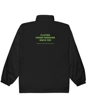 Anchor and Crew Under Pressure Sports Club League Embroidered Windbreaker Coat - Black