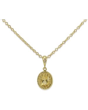 Vintouch Italy Luccichio Vermeil Citrine Necklace - Metallic