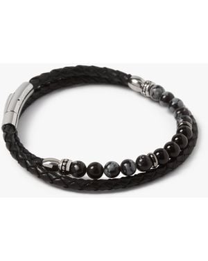 Simon Carter Hayle Snowflake Obsidian Bracelet - Black