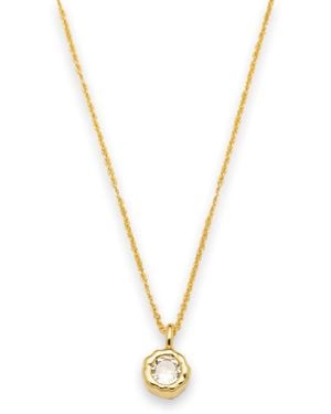 Classicharms Skyler Molten Mini Solitaire Cz Pendant Necklace - Metallic