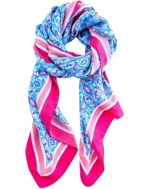 Evelyn & Kate Elegant All Silk Scarf, C Pattern - Pink