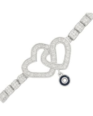 Maison De Gala Twin Hearts Charm Bracelet - White