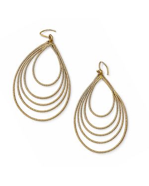 Adha Zelma Honey Teardrop Multi-Strand Hoop Earrings - Metallic