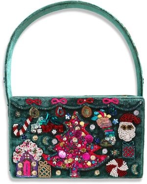 Simitri The Cutest Ugly Christmas Box Clutch - Green