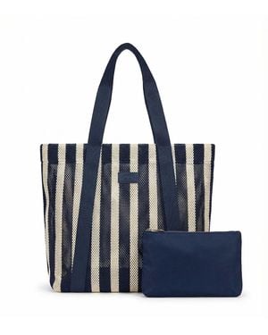 Nooki Design Hackney Stripe Shopper - Blue