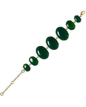 Crystalline Jewellery Agate Statement Bracelet - Green