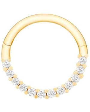 Zohreh Diamond Pavé Daith Hoop 9K - Metallic