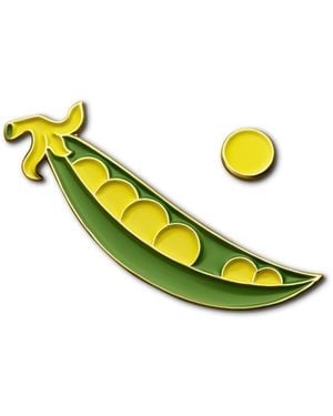 Make Heads Turn Enamel Pin Peas - Yellow