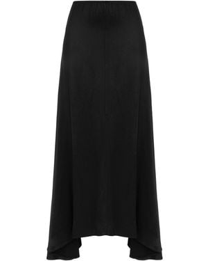 Nocturne Asymmetrical Long Skirt - Black