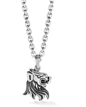 Dower & Hall Lion's Head Talisman Pendant - Metallic