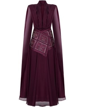 Tuba Ergin Neutrals Karis Maxi Dress Bourdoux - Purple