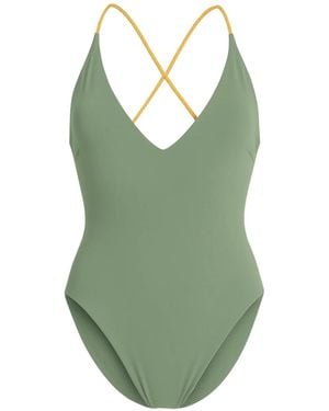 Rêve De Rive Gaia Braided Back Hunter One Piece Bathing Suit - Green