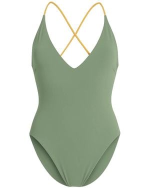 Rêve De Rive Gaia Braided Back Hunter One Piece Bathing Suit - Green