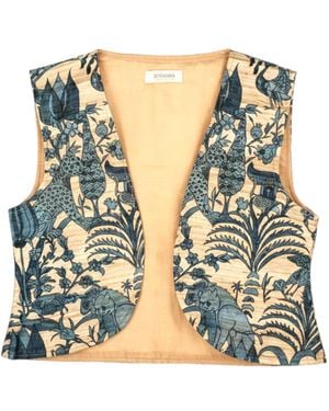 Stovaria Pure Tussar Silk Vest – Handwoven Story - Blue