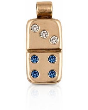 The Lila Lobster Rose Domino Charm Bronze - Metallic