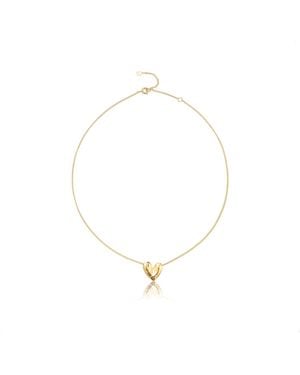 Miss Cecilia Iris Love Heart Necklace - Metallic