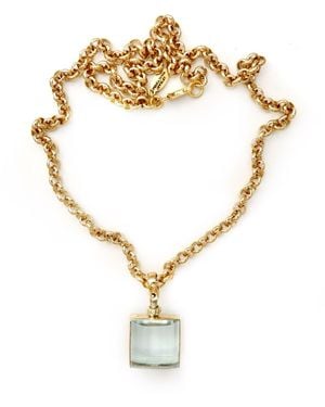 Persia Dona Jewelry Mini Square Locket Pendant Necklace - Metallic