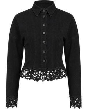 OW Collection Eldora Denim Shirt - Black