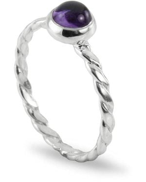 The Jewellery Store London February Birthstone Ring - Metallic