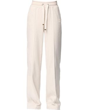 Otthie Neutrals Wide-Leg Cozy Knitted Pants - Natural