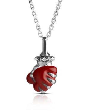 Kasun Arms Of My Romeo – Heart & Hand Pendant - Red