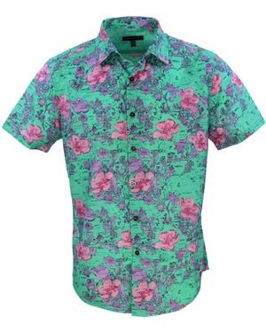 lords of harlech Scott Oriental Hibiscus Jade - Green