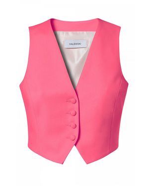 AGGI by HALEWSKI Sylvia Barbie Suit Vest - Pink