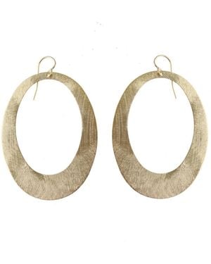 Marcia Moran Bianca Retro Open Drop Earrings - Metallic