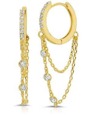 Native Gem Tresor Huggie Earrings - Metallic