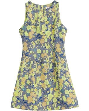 Louche Marcia Fairytale Jacquard A-Line Mini Dress - Green