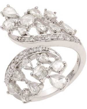 Artisan Rose Cut Diamond Wrap Ring - Metallic