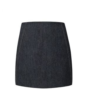 Tia Dorraine Denim Mini Skirt - Black