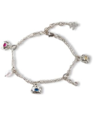 Classicharms Iris Gemstone Charm Anklet - Metallic