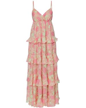 Anse Victorin Neutrals Carla Silk Dress - Pink