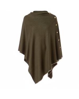 Franchetti Bond Gisellina Button Poncho - Green