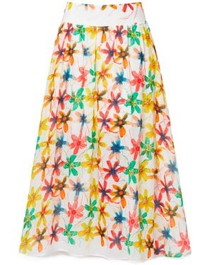 Casa Atelier by Ferdinando Fusco Crochet Maxi Skirt - White