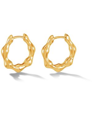 Dower & Hall Waterfall Huggie Hoops - Metallic