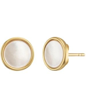 Unaloe Stud Earrings - Metallic