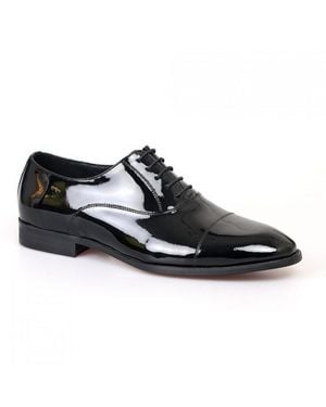 DAVID WEJ Frederick Patent Oxford Dress Shoe - Black